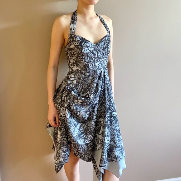 Alexander McQueen Dresses & Skirts - Vintage Alexander McQueen butterfly lace printed silk halter dress